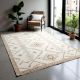 Cream Beige Moroccan Wool Rug